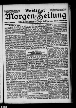 Berliner Morgen-Zeitung vom 27.09.1905