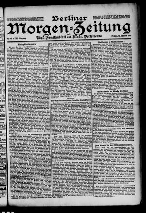 Berliner Morgen-Zeitung vom 13.10.1905