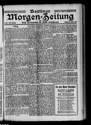 Berliner Morgen-Zeitung vom 22.10.1905