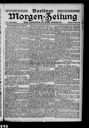 Berliner Morgen-Zeitung vom 16.01.1906