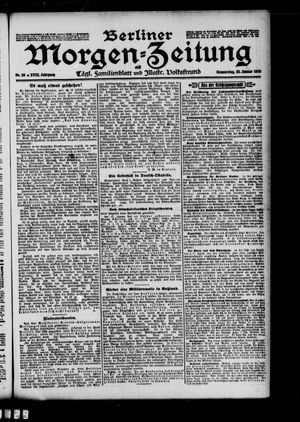 Berliner Morgen-Zeitung vom 25.01.1906