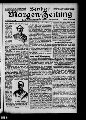 Berliner Morgen-Zeitung vom 30.01.1906