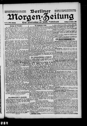 Berliner Morgen-Zeitung vom 18.02.1906