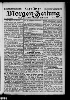 Berliner Morgen-Zeitung vom 20.02.1906