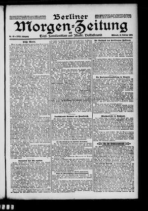 Berliner Morgen-Zeitung vom 21.02.1906