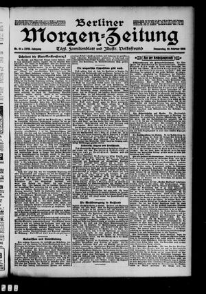 Berliner Morgen-Zeitung vom 22.02.1906