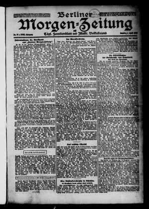 Berliner Morgen-Zeitung vom 01.04.1906