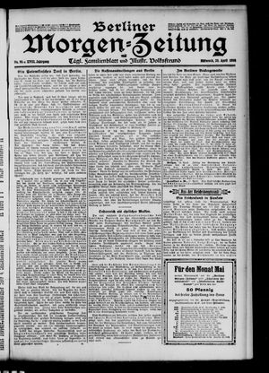 Berliner Morgen-Zeitung vom 25.04.1906
