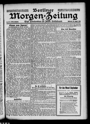 Berliner Morgen-Zeitung vom 29.08.1906