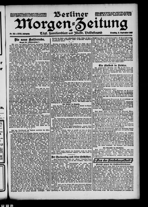 Berliner Morgen-Zeitung vom 11.09.1906