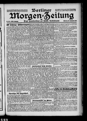 Berliner Morgen-Zeitung vom 26.09.1906