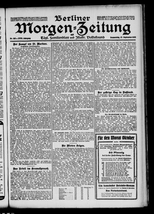 Berliner Morgen-Zeitung vom 27.09.1906