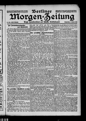 Berliner Morgen-Zeitung vom 04.10.1906