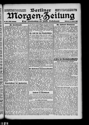 Berliner Morgen-Zeitung vom 24.10.1906