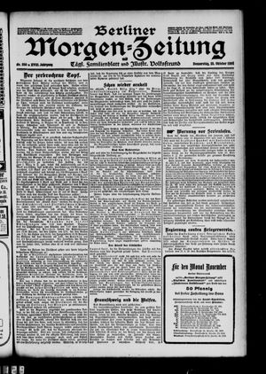 Berliner Morgen-Zeitung vom 25.10.1906