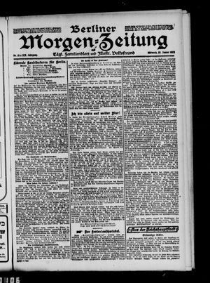 Berliner Morgen-Zeitung on Jan 23, 1907