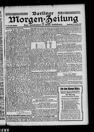 Berliner Morgen-Zeitung vom 28.02.1907