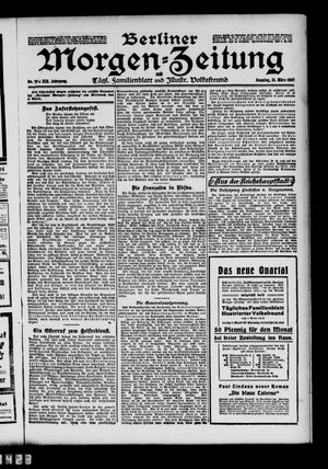 Berliner Morgen-Zeitung vom 31.03.1907