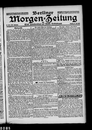 Berliner Morgen-Zeitung vom 21.07.1907