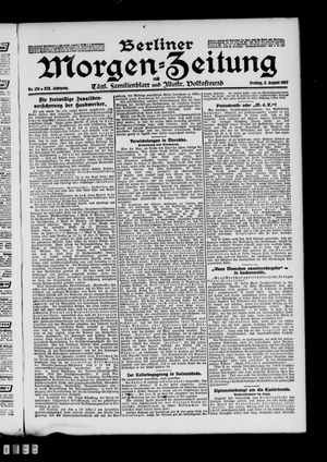 Berliner Morgen-Zeitung vom 02.08.1907