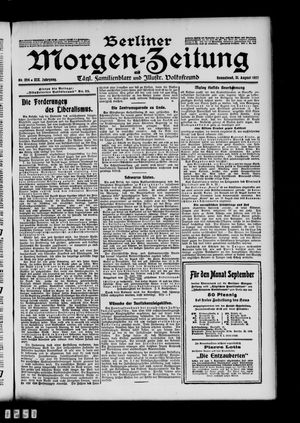 Berliner Morgen-Zeitung vom 31.08.1907