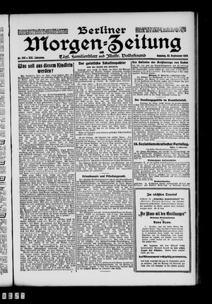 Berliner Morgen-Zeitung vom 22.09.1907