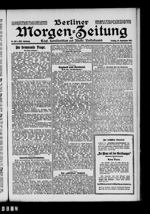 Berliner Morgen-Zeitung vom 27.09.1907