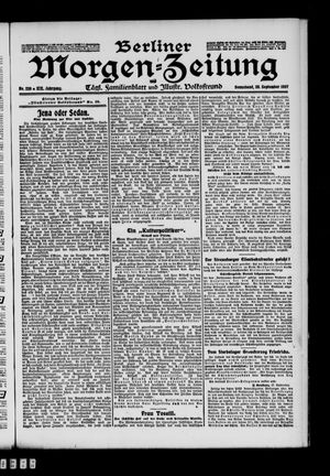 Berliner Morgen-Zeitung vom 28.09.1907