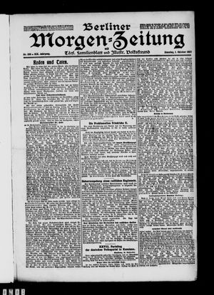Berliner Morgen-Zeitung vom 01.10.1907