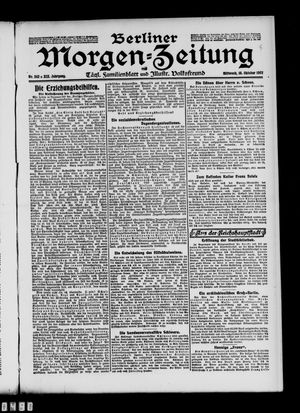 Berliner Morgen-Zeitung vom 16.10.1907