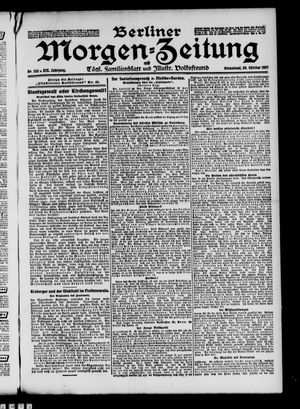 Berliner Morgen-Zeitung vom 26.10.1907