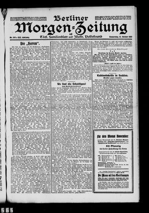 Berliner Morgen-Zeitung vom 31.10.1907