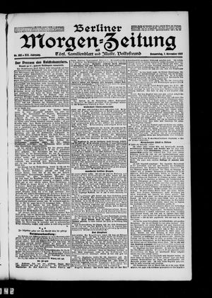 Berliner Morgen-Zeitung vom 07.11.1907