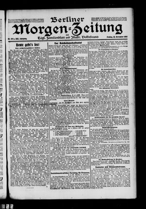 Berliner Morgen-Zeitung vom 22.11.1907