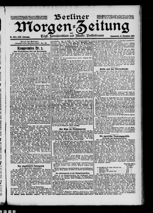 Berliner Morgen-Zeitung vom 14.12.1907
