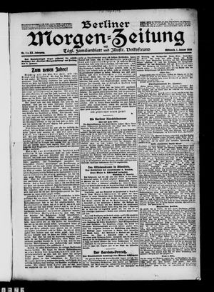 Berliner Morgenzeitung vom 01.01.1908