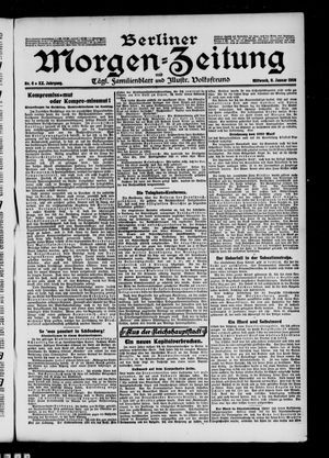 Berliner Morgenzeitung vom 08.01.1908