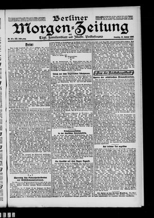Berliner Morgenzeitung vom 12.01.1908