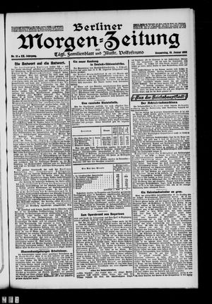 Berliner Morgen-Zeitung on Jan 16, 1908