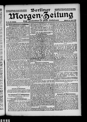 Berliner Morgenzeitung on Jan 22, 1908