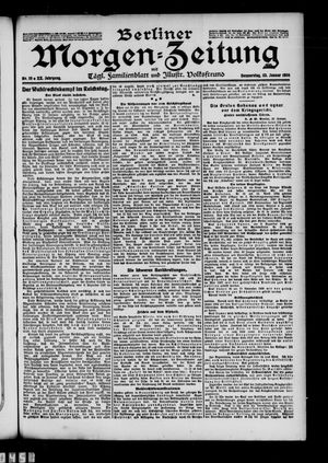 Berliner Morgenzeitung vom 23.01.1908
