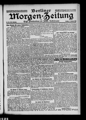 Berliner Morgenzeitung vom 07.02.1908