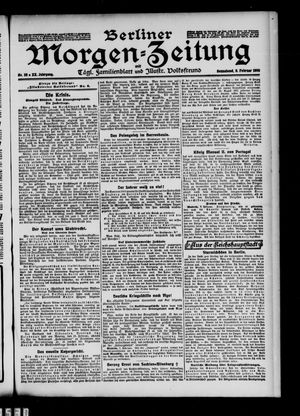 Berliner Morgenzeitung vom 08.02.1908