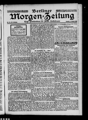 Berliner Morgenzeitung vom 09.02.1908