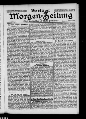 Berliner Morgen-Zeitung vom 27.02.1908