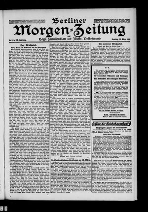 Berliner Morgenzeitung vom 15.03.1908