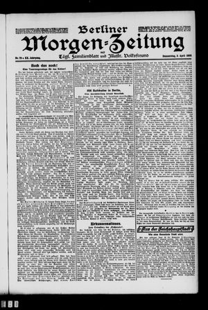 Berliner Morgen-Zeitung vom 02.04.1908