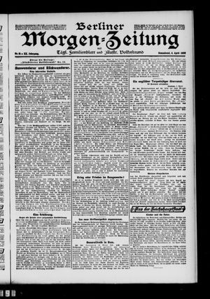 Berliner Morgenzeitung vom 04.04.1908