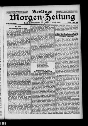 Berliner Morgenzeitung vom 05.04.1908