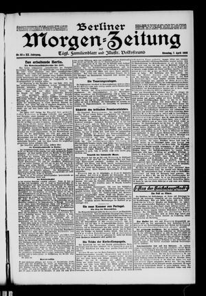 Berliner Morgenzeitung vom 07.04.1908